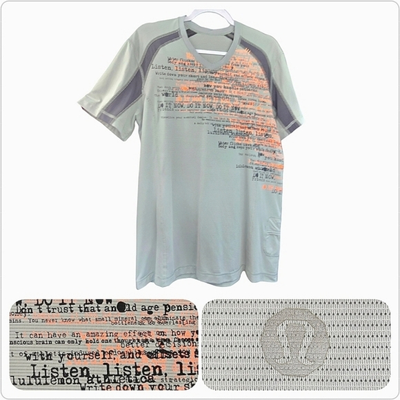 LULULEMON Athletica Vintage Men's Metal Vent Tech Inspiration Top Size L - Picture 9 of 9